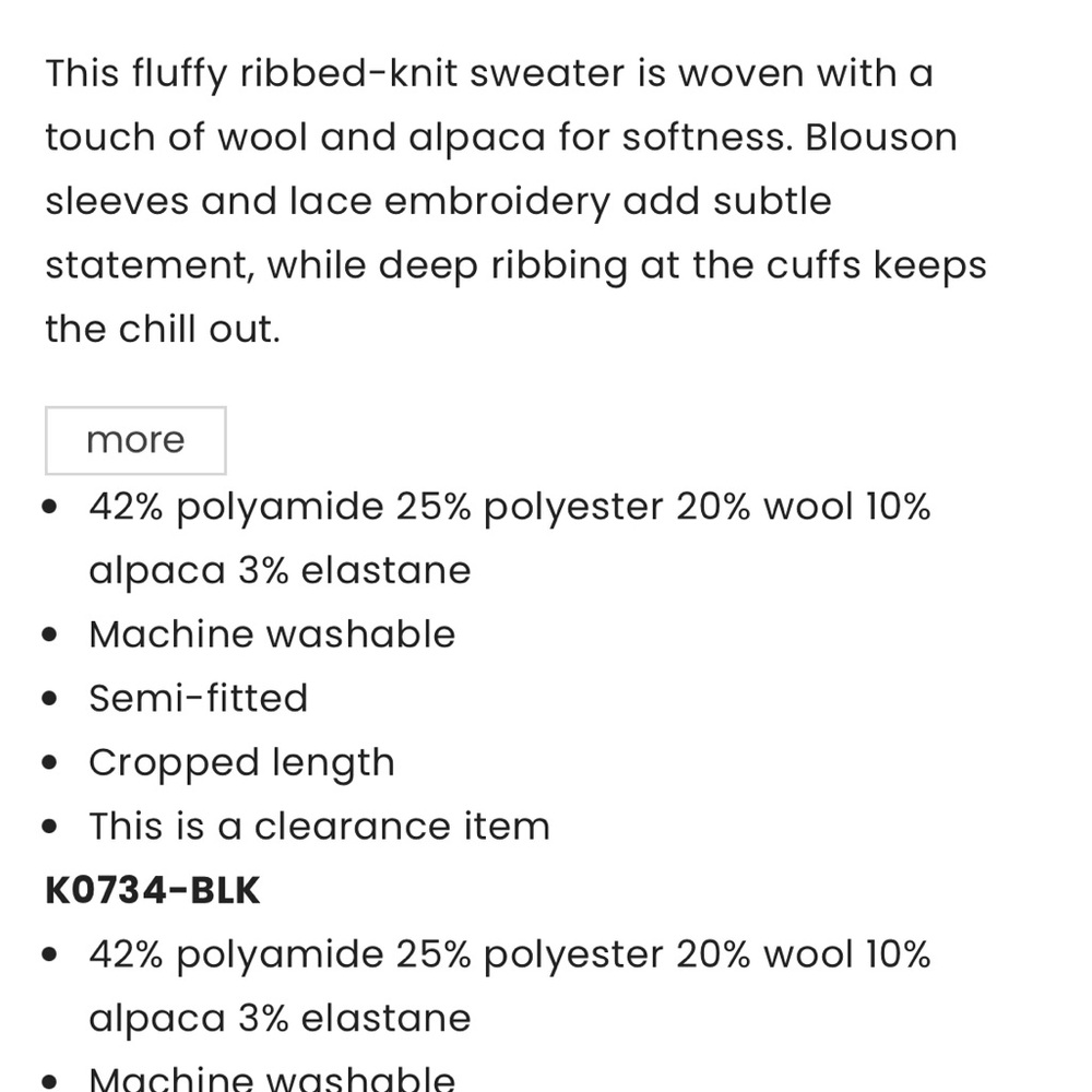 Mini Boden Ribbed Sweater Size S - Picture 7 of 7